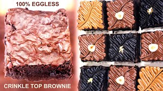 Eggless Crinkle Top Brownie | Assorted Brownie | Chef Taruna Birla