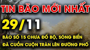 🔥 TIN BÃO MỚI NHẤT 29/11: Bão số 15 chưa đổ bộ, sóng biển đã cuồn cuộn tràn lên đường phố Nha Trang