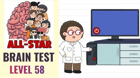 Brain Test All Star Level 58 | Shut down the PC | Walkthrough