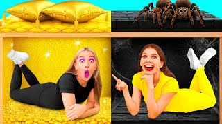 Secret Rooms Under The Bed | Rich VS Broke Funny Situations