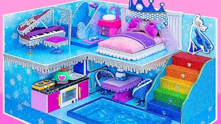 DIY Miniature House 🌈 The secrets of Elsa's ice powers revealed in her mysterious blue house