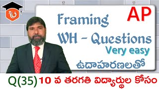 Framing WH questions, How to frame WH questions, RU English Grammar, 10th class, question number 35