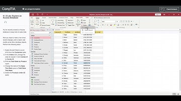 Explore an Access Database (Databases)