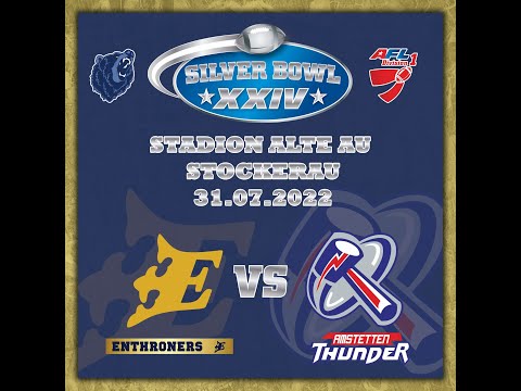 Livestream AFL Div. 1 Silber Bowl  Fehérvár Enthroners vs. Amstetten Thunder  Kickoff 16 Uhr