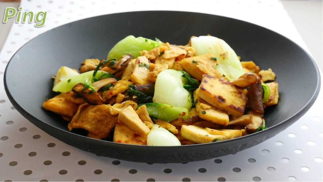 Asia Pfanne Vegetarisch Rezept/Pak Choi mit Pilze und Tofu/Leckeres ...