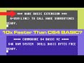 10x faster than c64 basic hare basic