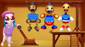 My Talking Angela 2 vs Kick the Buddy Forever vs Buddyman Kick 2 Android Gameplay | New Machines