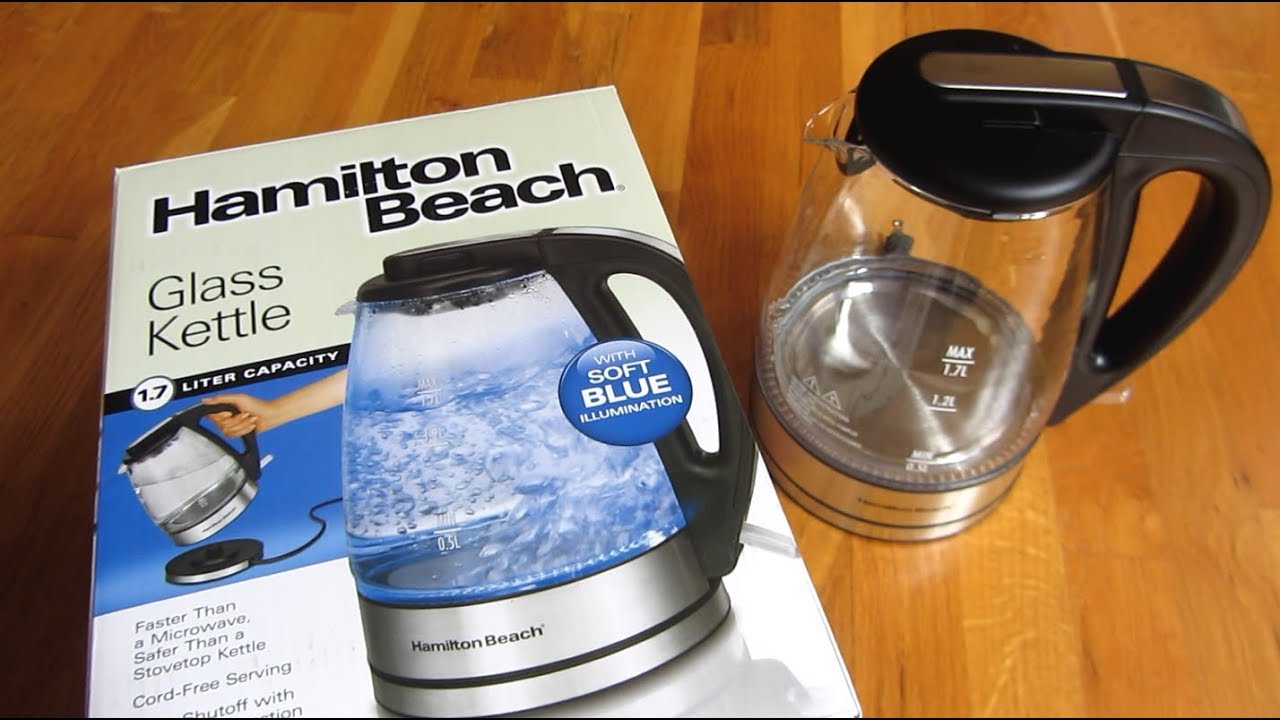 Hamilton Beach Electric Kettle, Boiling Water Demo Review, Model 40865