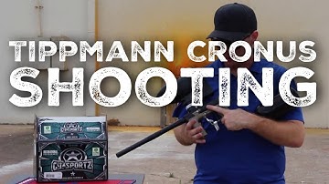 Tippmann Cronus Shooting [Semi Automatic] with Electronic Hopper and HPA Tank