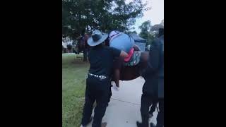 Smh Big Girl Breaks A Horse Back