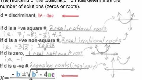 Algebra 1 9.1 Reading Graphs for Roots and The Discriminant Part 2 Video PLM 2