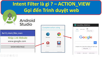 Lập trình Android - Bài 12: Intent Filter. Mở website, gọi trình duyệt web | ACTION VIEW