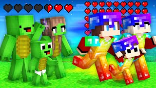 RAINBOW ARMOR Speedrunner FAMILY JJ VS Hunter FAMILY Mikey in Minecraft! - Maizen