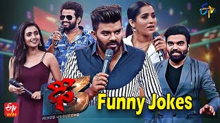 Pradeep | Sudheer | Rashmi | Deepika | Aadi | Funny Jokes | Dhee 13 | Kings vs Queens | ETV Telugu