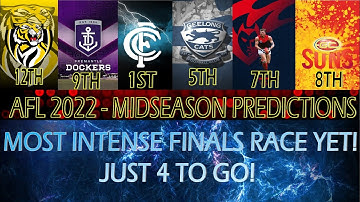 MOST INTENSE FINALS RACE YET?! AFL 2022 Mid-season Predictions