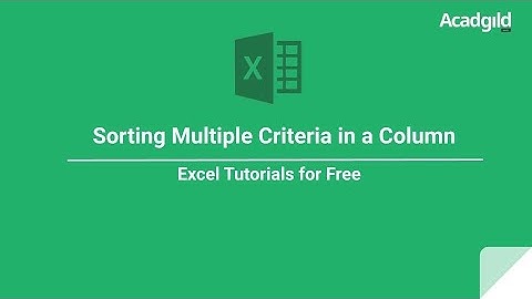 How to Sort Multiple Criteria in the Single Column in Excel | Sort and Filter Functions in Excel 3