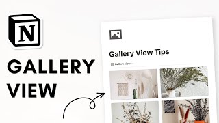 Make your Notion AESTHETIC with Gallery View ✨