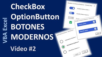 CheckBox y OptionButton con BOTONES MODERNOS – Paso a paso | VBA Excel Formularios