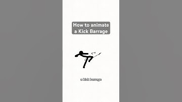 How to animate a Kick Barrage #flipaclip #shorts #animation #tutorial #stickman #art