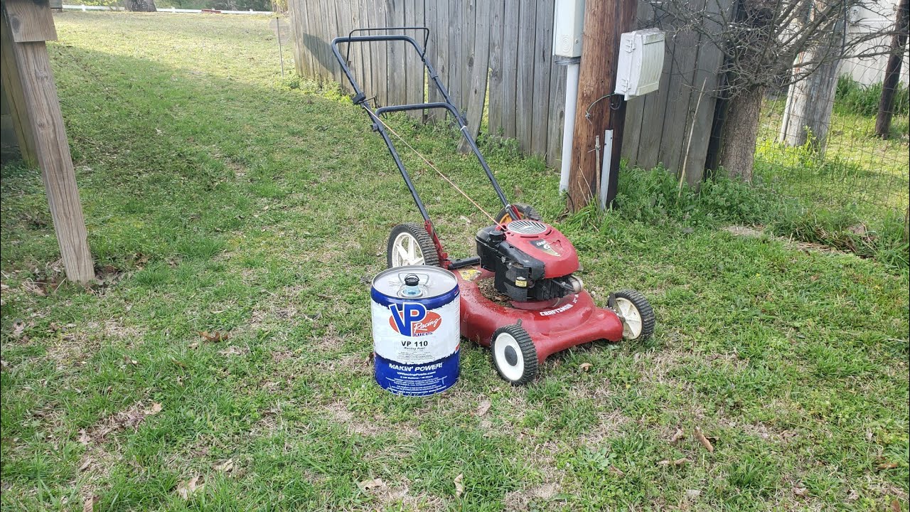 I put VP110 in my lawn mower the smell is heavenly YouTube