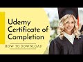 Udemy Certificate of Completion