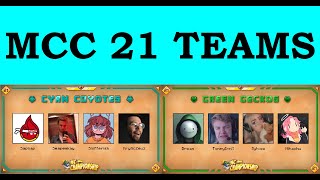 ALL MCC 21 TEAMS ANNOUNCED