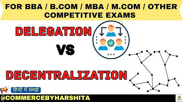 Delegatie versus decentralisatie I Delegatie en decentralisatie #bba