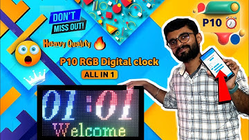 P10 RGB Digital clock ।। WhatsApp 7004336791 ।। #P10_DISPLAY_CLOCK #Digital_clock #P10_DISPLAY