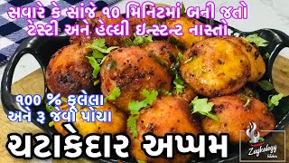 ચટાકેદાર અપ્પમ કેવી રીતે બનાવવા | Spicy Appam banavani rit | Appe | Zaykalogy Kitchen Gujarati Nasto