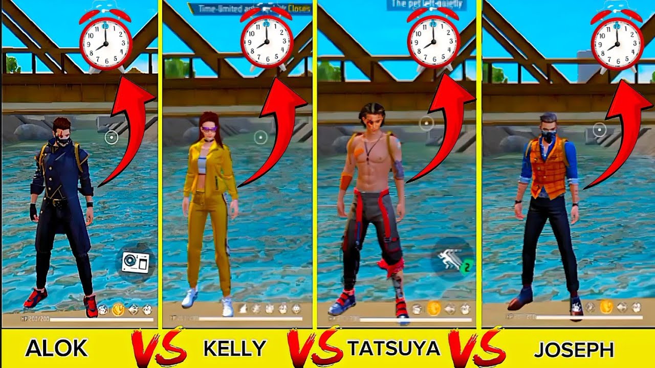 ALOK VS KELLY VS TATSUYA VS JOSEPH || SPEED ⏰TEST