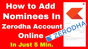 How to Add Nominee In Zerodha Account Online 2021| zerodha me online Nominees kaise add kare?