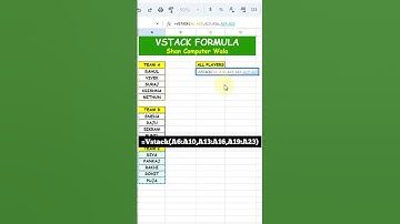 Vstack Function in Google Sheets #shorts #excel #exceltips #googlesheets #viral