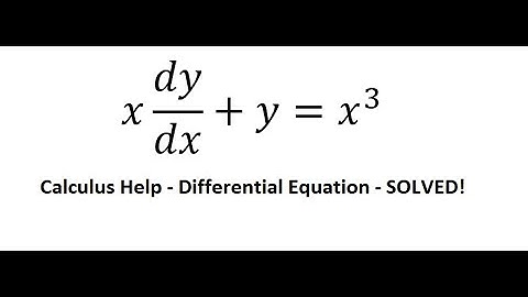 Calculus Help: Differential Equation - Techniques - Integrating Factor x dy/dx+y=x^3