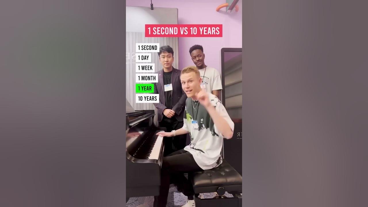 1 second VS 10 years playing piano