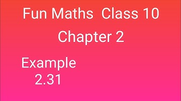 Class 10 Maths Example 2.31