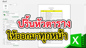 วิธีปริ้นหัวตารางให้ออกมาทุกหน้า Excel 2016 #สาระDEE