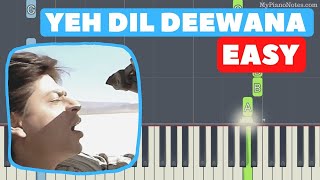 Video thumbnail of "Yeh Dil Deewana - Piano Tutorial | Pardes (1997)"