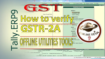 GSTR 2 & 2A : GSTR 2A chack From Offline utilities.  Online and Reconcile