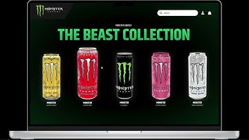 Monster Energy Paralax and Hovering UI/UX Design