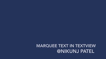 Marquee Text in TextView