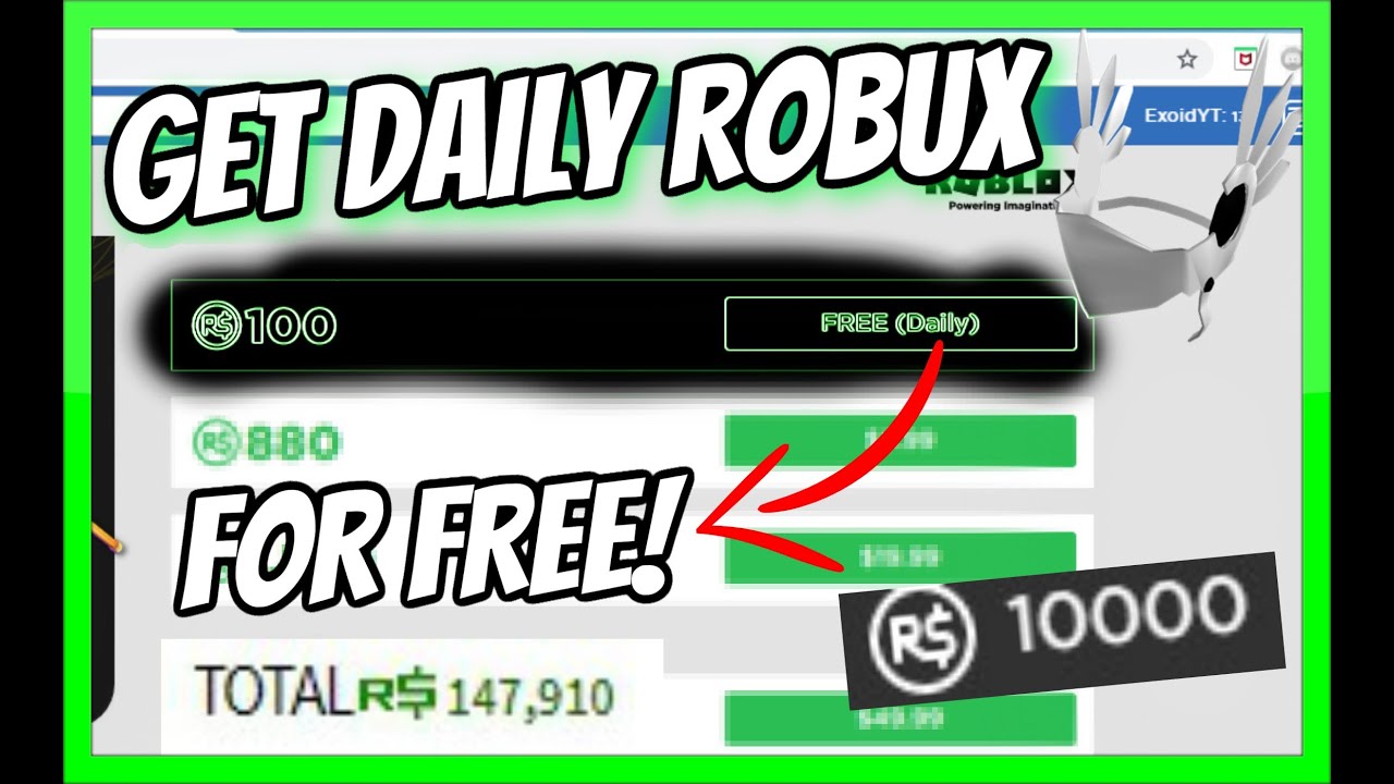 How To Get Free Daily Robux Daily Robux For Free Working 2019 Roblox Youtube - free daily robux