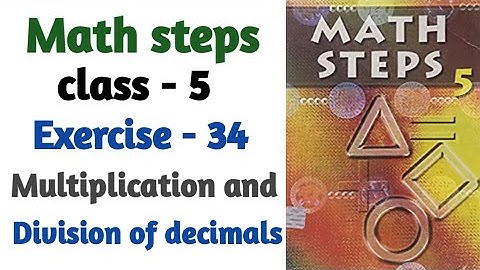 mathstep class 5 bharti bhawan chapter 9 || multiplication and division of decimals