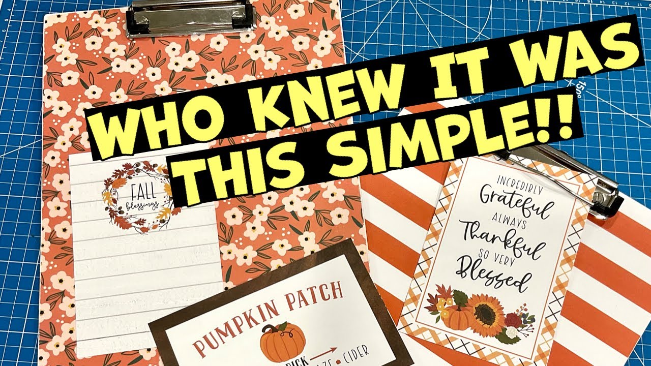 FIRST TIME EVER FOR ME!! easy diy clipboards in less than 10 minutes!!