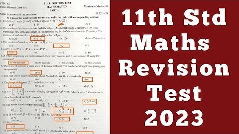 11th maths first revision test question paper 2023