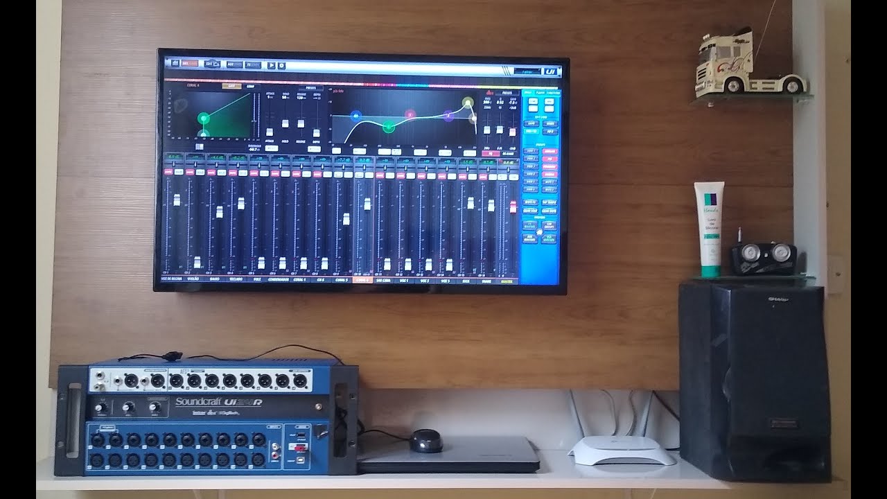 Soundcraft Ui24r controlando de qualquer lugar do mundo