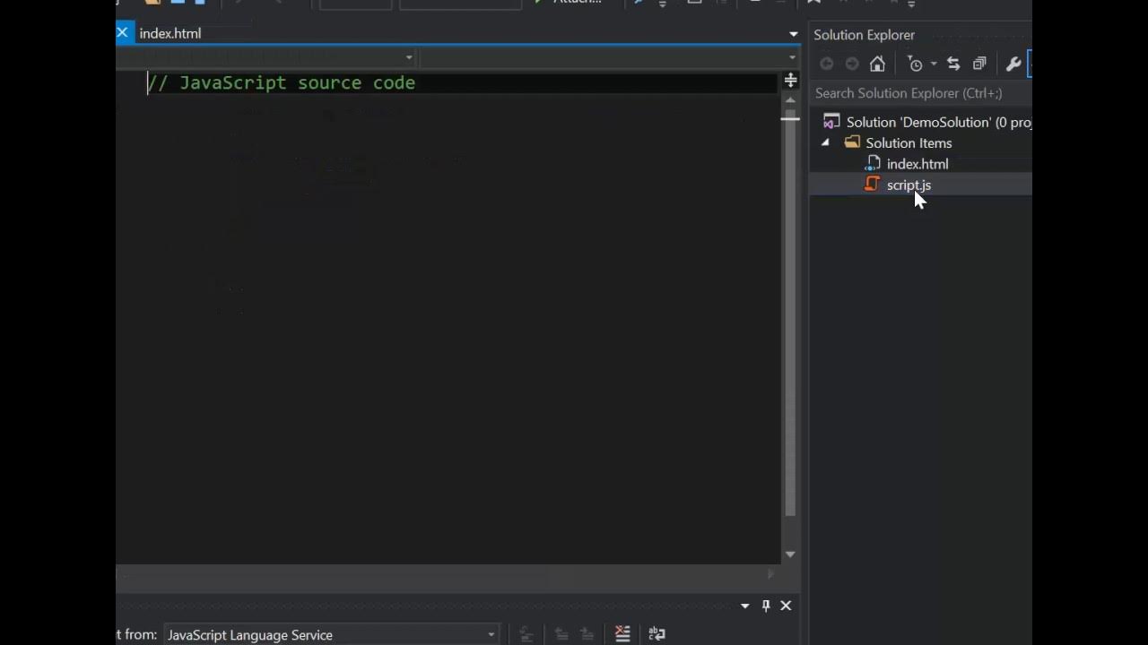 Visual studio blank solution youtube