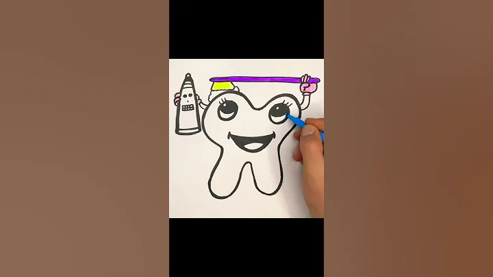 Drawing teeth brush and Toothpaste #coloring #drawing #painting