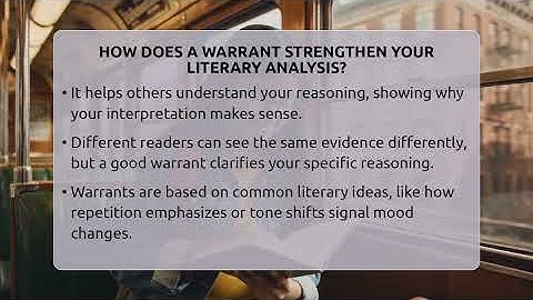 How Does A Warrant Strengthen Your Literary Analysis? - The Prose Path
