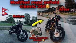BIKE LAI HALKA CHIKU BANAUDAI \ MODIFIED ROYAL ENFIELD 350 \ NEPAL 🇳🇵 