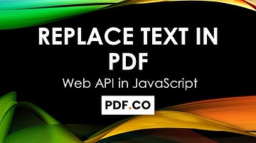 How to Replace Text from Uploaded File (Node.js) with Async API using PDF.co Web API in JavaScript